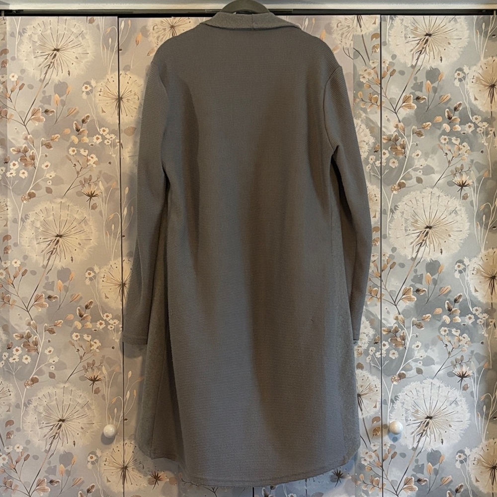 Gray Draped Open Cardigan - Picture 4 of 5